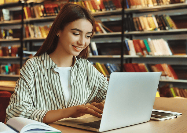 Student using certified academic translation services in Virginia, ensuring their transcripts are accurately translated.