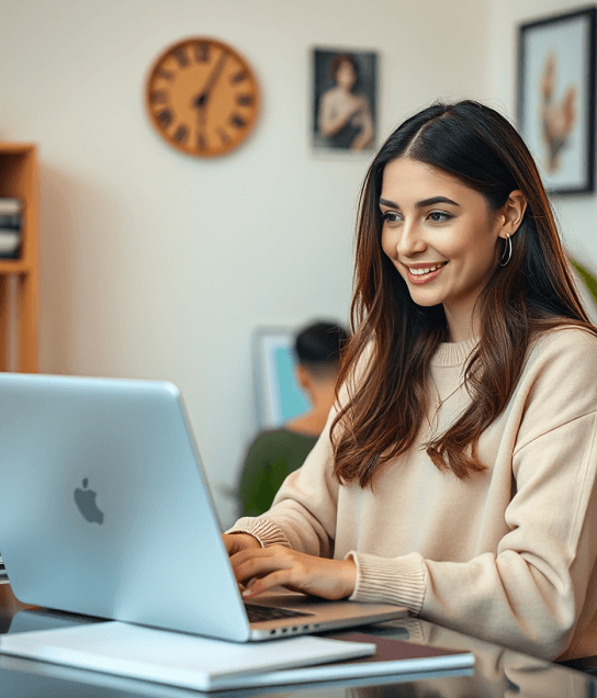 A client utilizing the benefits of professional legal translation in Virginia, ensuring accurate and legally translations.