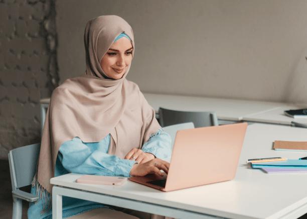 A Virginia student scans a transcript for certified Arabic Translation Services in Virginia to submit with a study abroad.