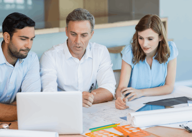 A project team checks a terminology database for Spanish Translation Services in Virginia to keep product names consistent.